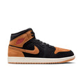 Men’s black and wheat mid-top sneakers with Nike swoosh and wings logo