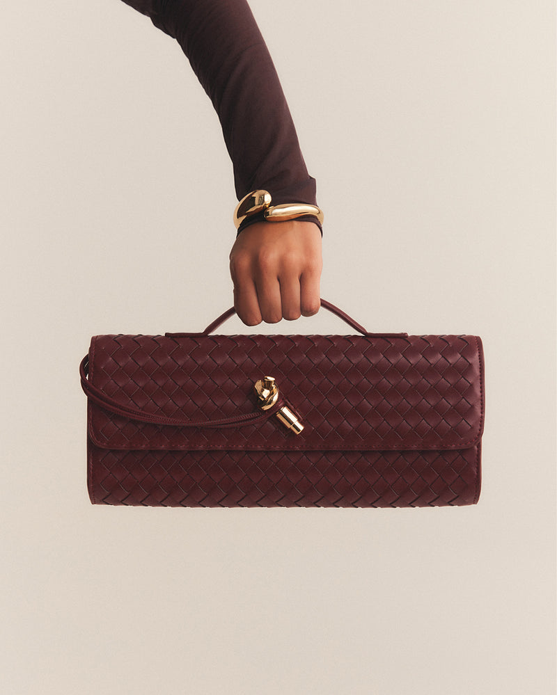 ALICE CLUTCH BAG - WINE-Handbags-Billini-BILLINI USA