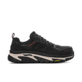Men's black lace-up comp-toe walking shoes with ArchFit logo and cushioned midsole