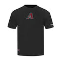 Men's black crewneck tee with Arizona Diamondbacks A logo on chest