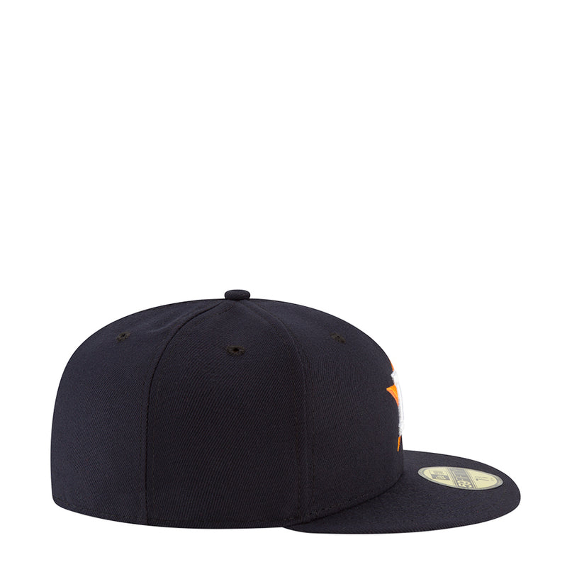 Navy baseball cap, curved brim, small side logo