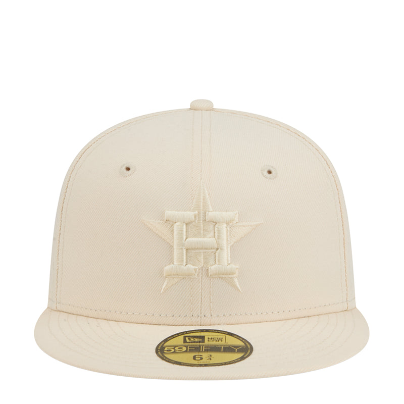 Light cream baseball cap with embroidered Astros logo on the front