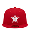 Red baseball cap with large white Astros-style H emblem on front