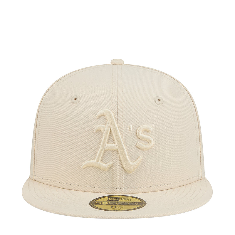 Light cream baseball cap with tonal 'A's' logo on front panel