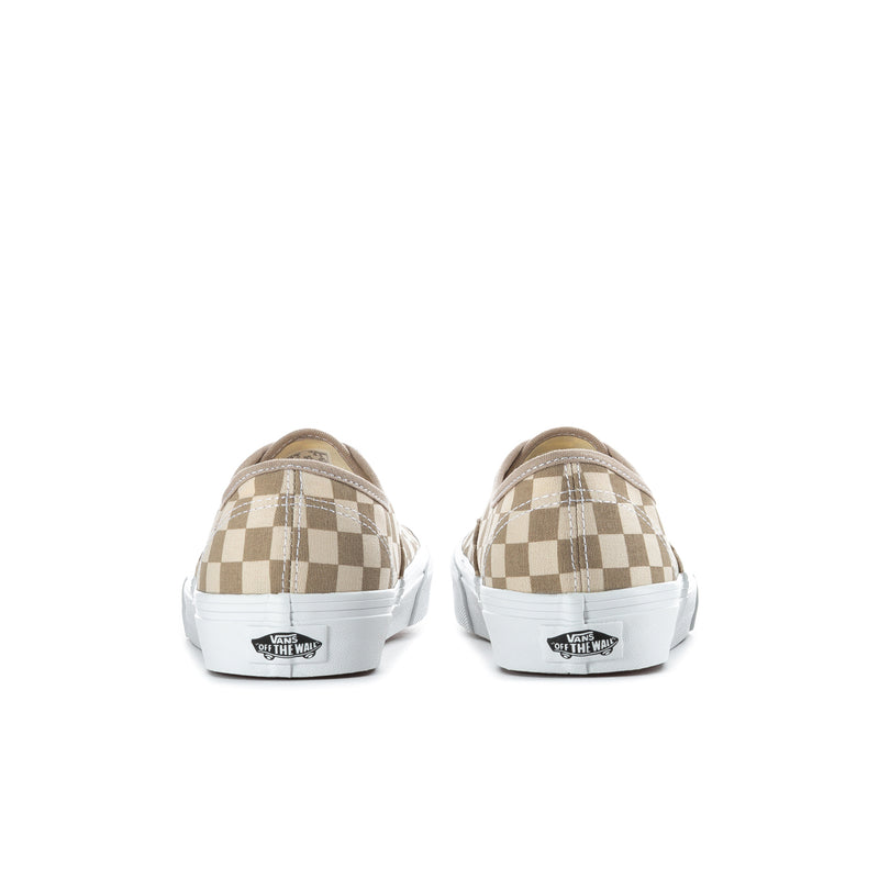 Checkerboard canvas low-top sneakers with rear heel tabs