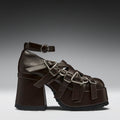 Avalon Strappy Heeled Shoes- Acorn - Right View
