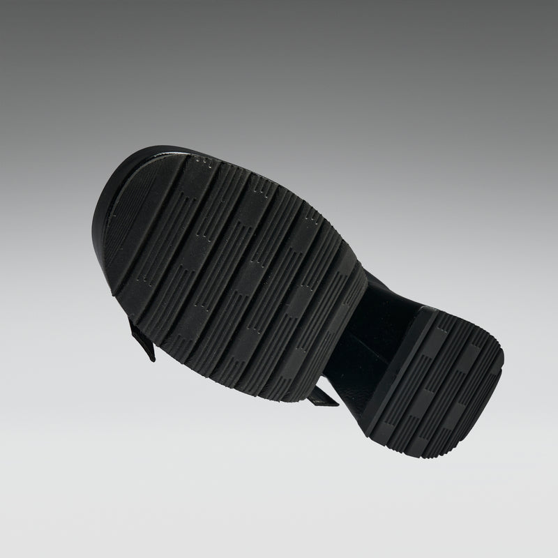 Avalon Strappy Heeled Shoes- Ebony - Sole