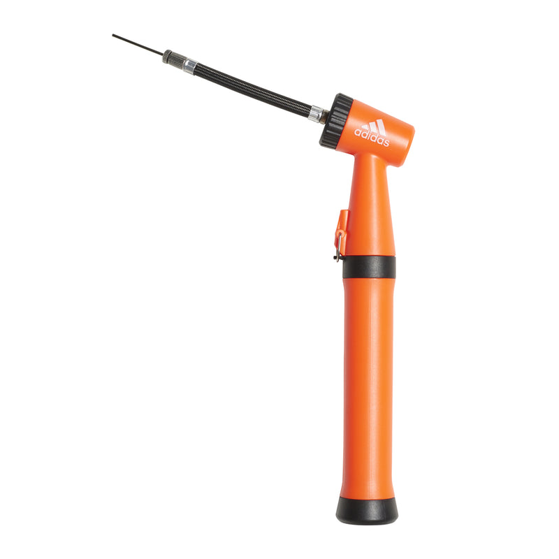 Solar red adidas inflator with black grip and needle tip