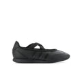 Youth Mary Jane shoes, black synthetic upper with hook-and-loop strap