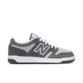 Men's New Balance 480 sneakers, dark gray and light gray with white laces