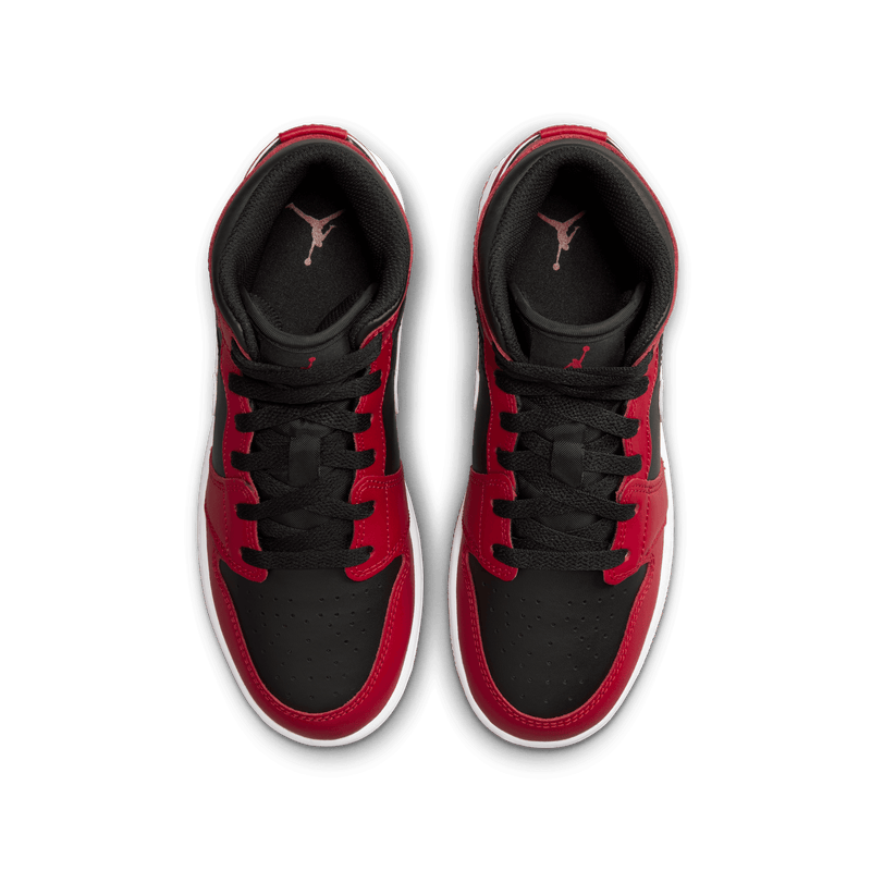 Big Kids' Air Jordan 1 Mid "Gym Red Black White"