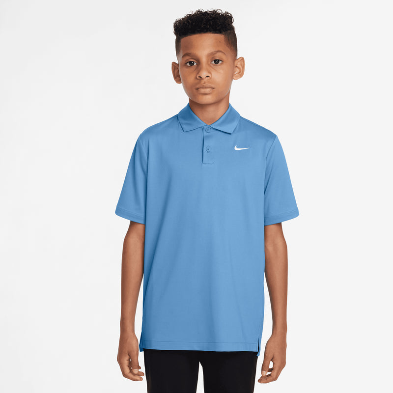 Big Kids' (Boys') Tour Dri-FIT Polo in Blue Beyond/White