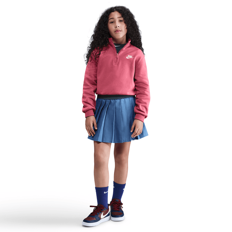 Big Kids' Nike Club Fleece 1/2-Zip Long-Sleeve Top