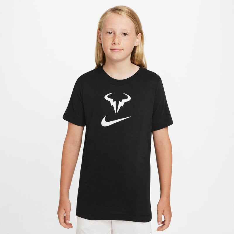 Big Kids' Court Dri-FIT Rafa Tennis T-Shirt in Black