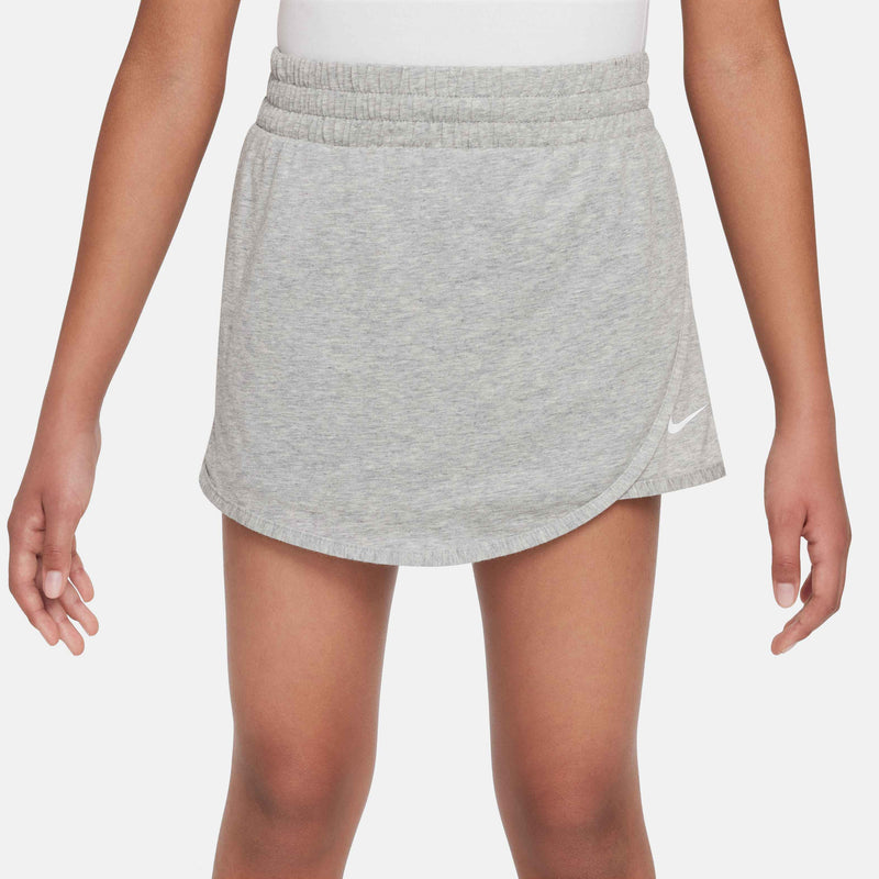 Big Kids' (Girls') Breezy Mid-Rise Skort in Dk Grey Heather/White