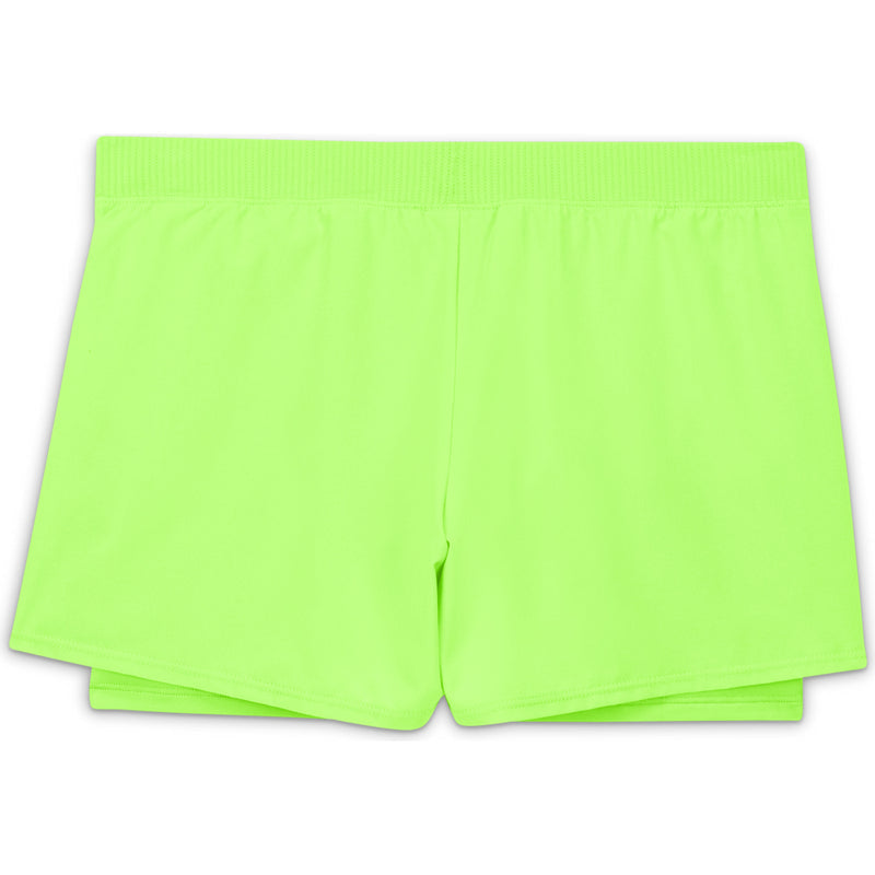 Big Kids' (Girls') Court Dri-FIT Victory Tennis Shorts in Lime Glow/Lime Glow/(White)