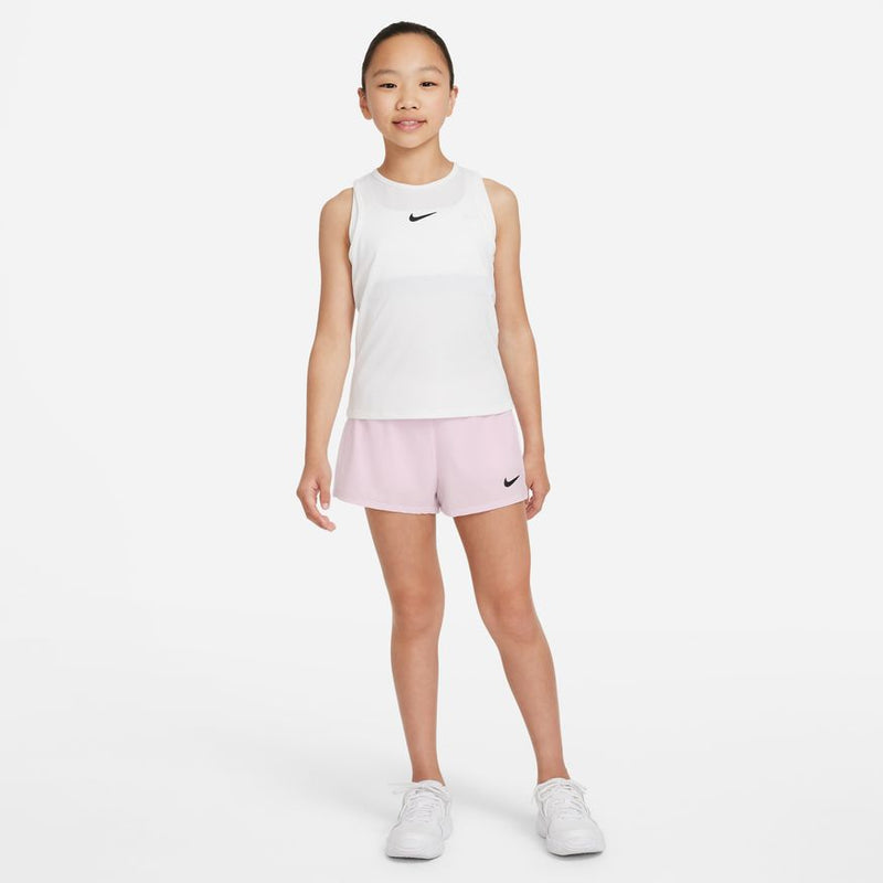 Big Kids' (Girls') Court Dri-FIT Victory Tennis Shorts in Regal Pink/Regal Pink/(Black)