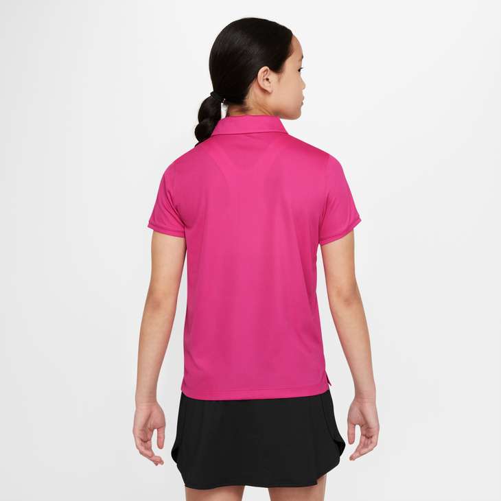 Big Kids' (Girls') Dri-FIT Victory Golf Polo in Active Pink/White