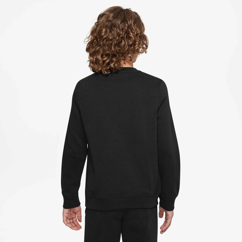 Big Kids' Sportswear Club Fleece Sweatshirt in Black/White
