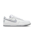 Nike low-top sneakers in white with Wolf Grey Swoosh and lace-up design