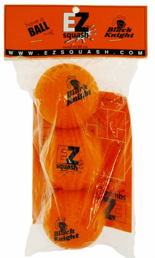 Black Knight EZ Squash Balls for BEGINNERS (3 Pack) - atr-sports