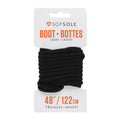 SOFSOLE black boot laces, 48 in (122 cm), 7–8 eyelets, 1 pair