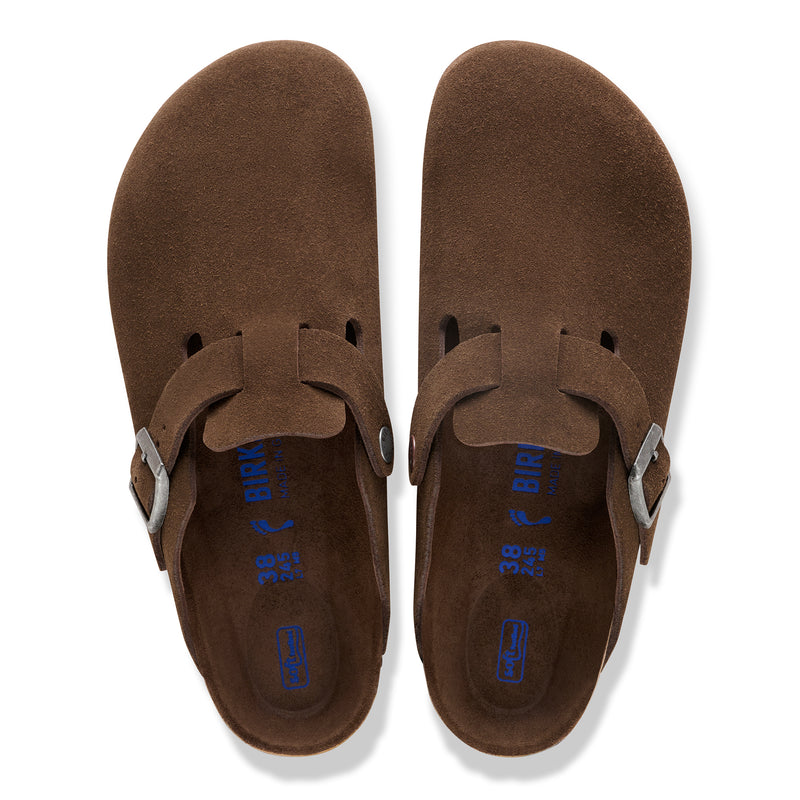 Boston Soft Footbed Suede Clog - Coffee