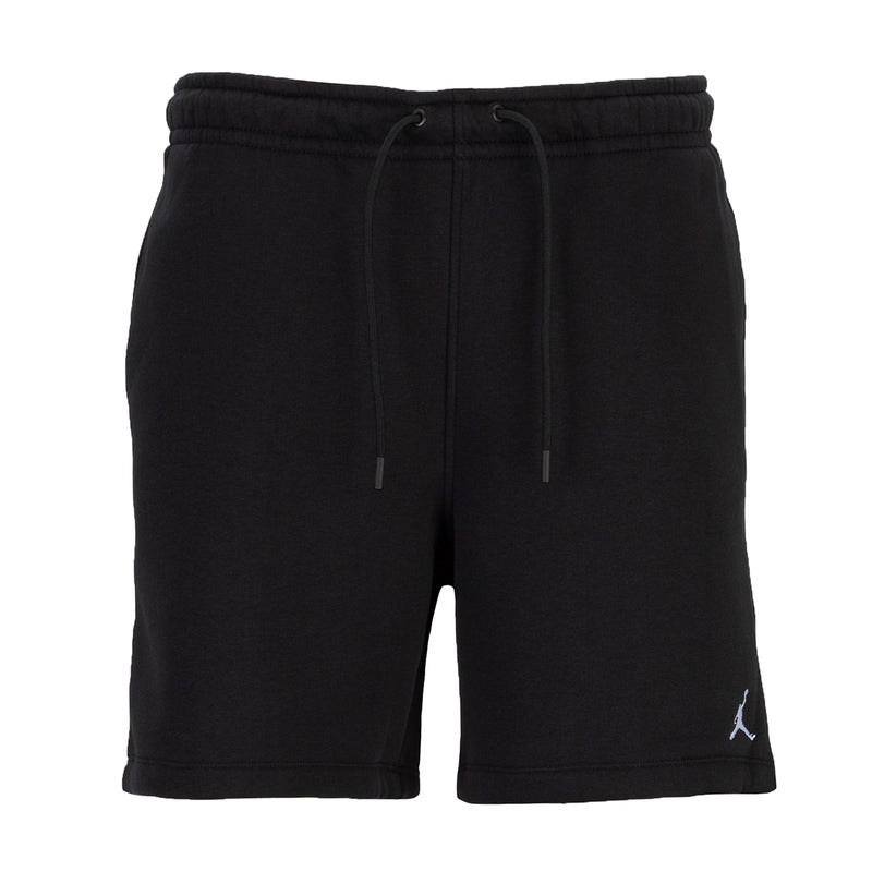 Men's black fleece shorts with drawstring waistband and side Jordan logo.