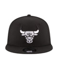 Black baseball cap with white bull head logo, snapback