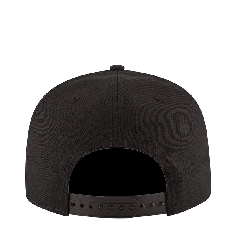 Black baseball cap back with adjustable strap and metal eyelets