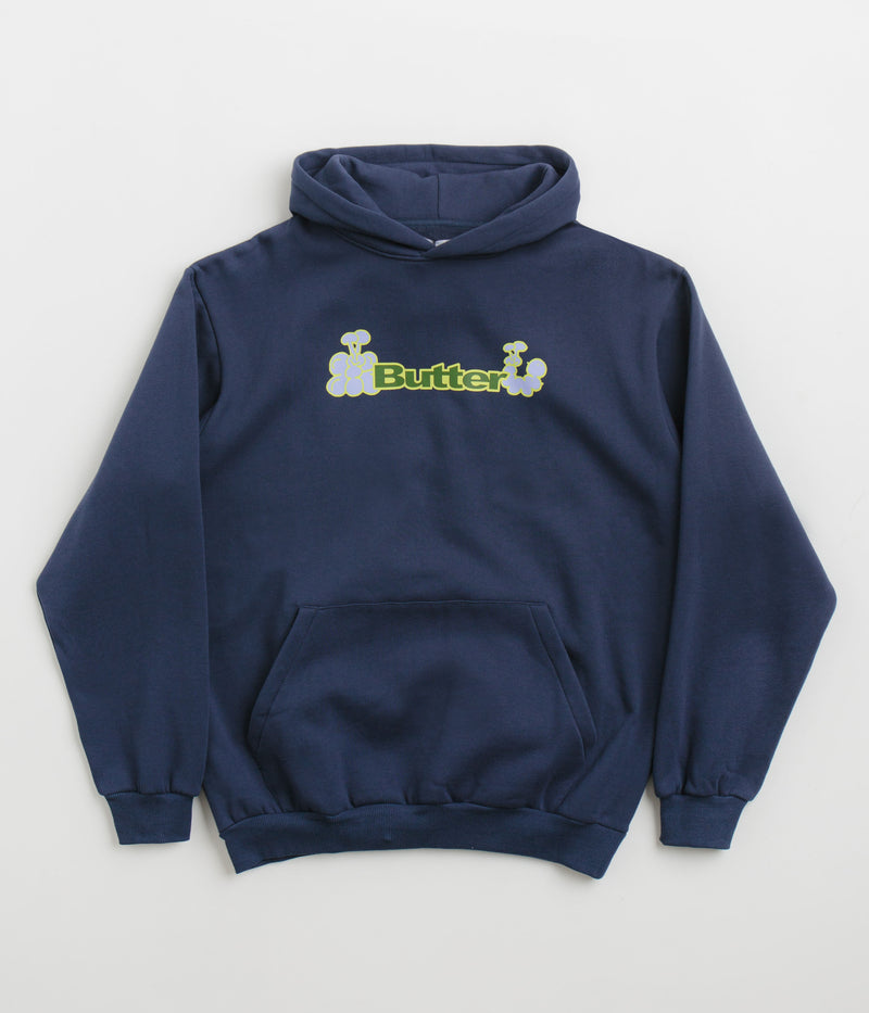 Butter Goods Bugs Logo Hoodie in Navy