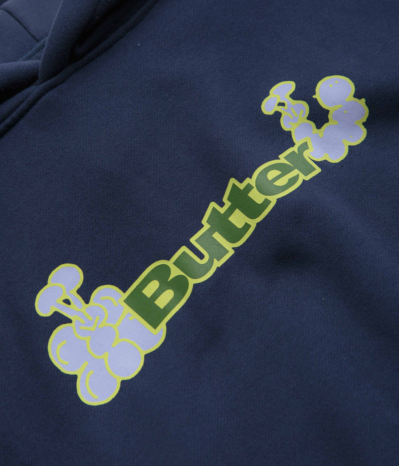 Butter Goods Bugs Logo Hoodie in Navy
