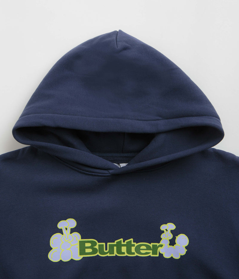Butter Goods Bugs Logo Hoodie in Navy