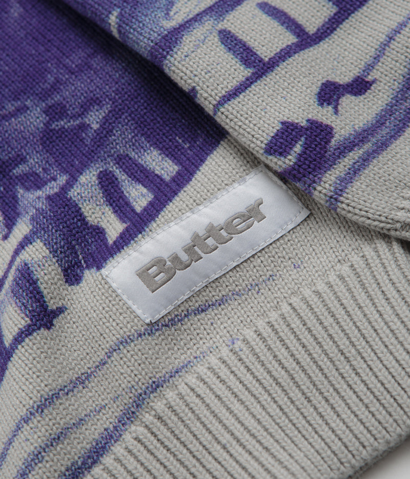 Butter Goods Davide Knit Sweatshirt in Grey