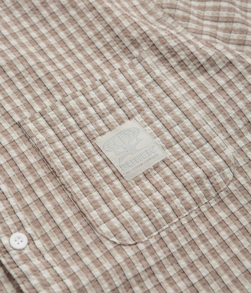 Butter Goods Equipment Short Sleeve Shirt in Taupe