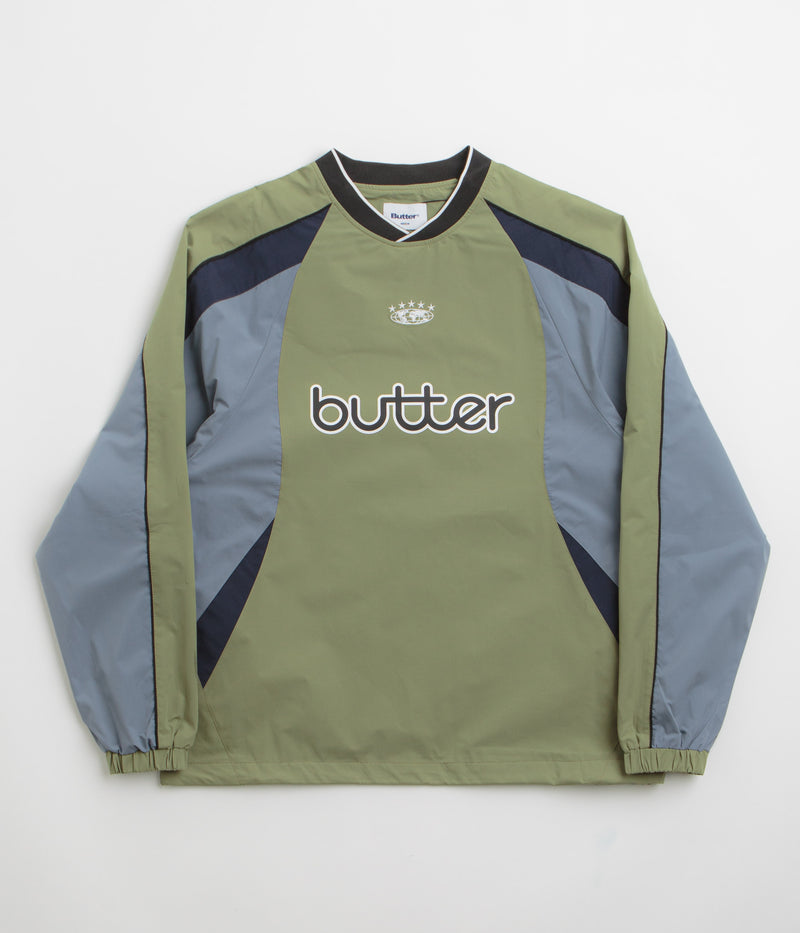 Butter Goods Ridge Sport Crewneck Sweatshirt in Sage