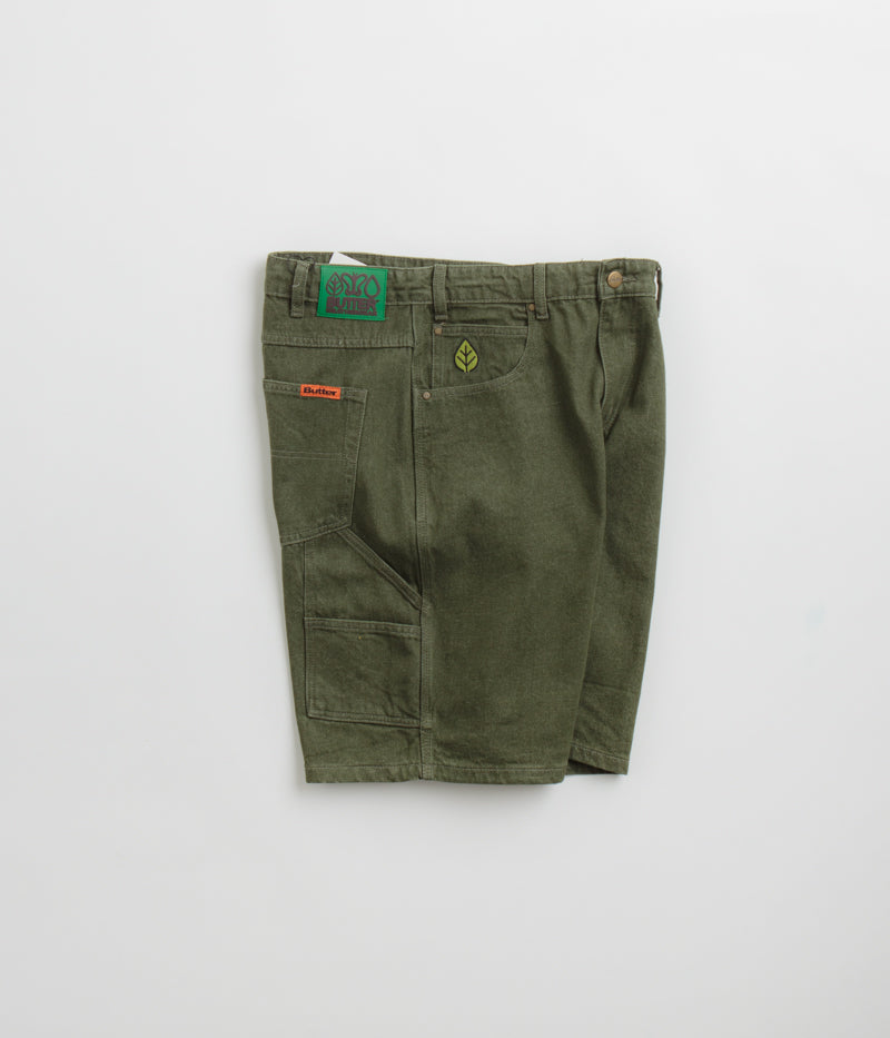 Butter Goods Weathergear Denim Shorts in Faded Army