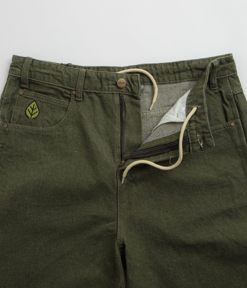 Butter Goods Weathergear Denim Shorts in Faded Army