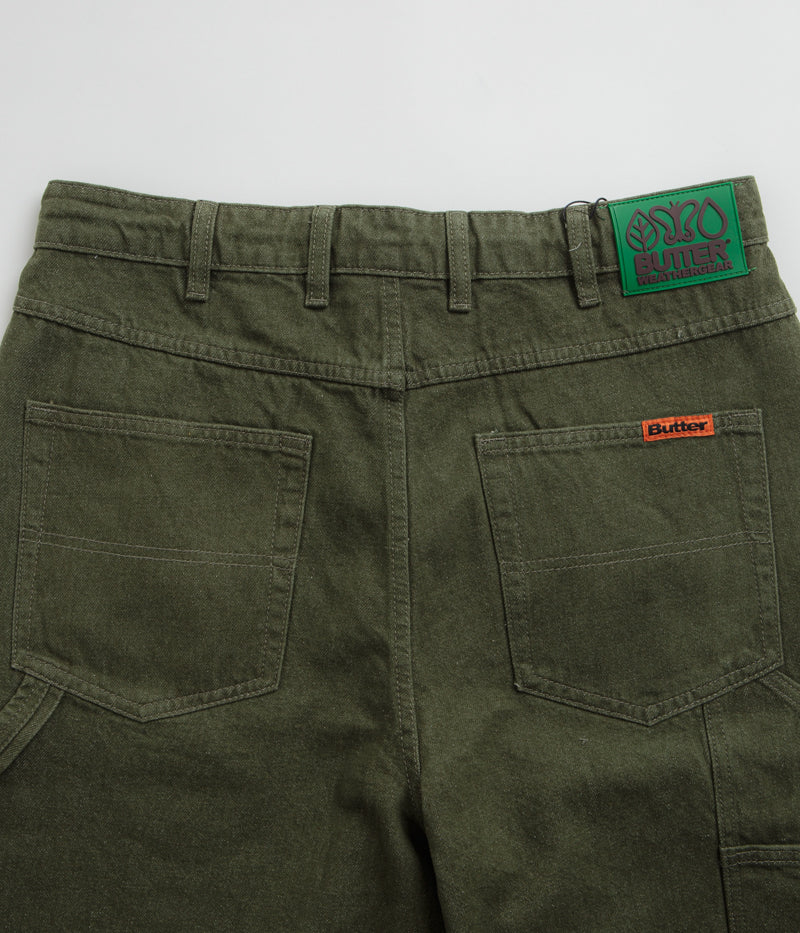Butter Goods Weathergear Denim Shorts in Faded Army