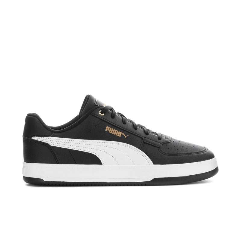 Men's Caven 2.0 sneakers, black upper with white Puma stripe and lace-up top