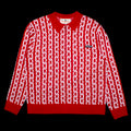 Chain Collared Half Zip Sweater