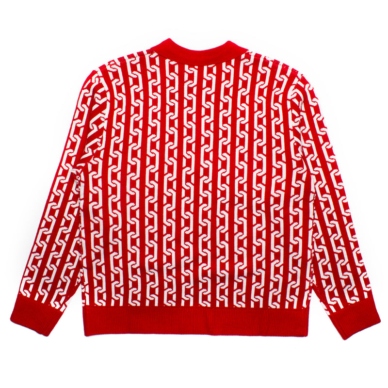 Chain Collared Half Zip Sweater