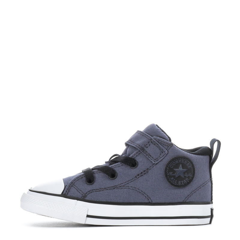 Chuck Taylor All Star toddler high-top sneakers, dark blue with star logo patch and strap