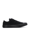Youth Chuck Taylor All Star ox sneakers, black canvas upper and lace-up side profile