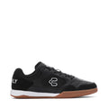 Men's black sneakers with white Charly logo and gum-brown sole