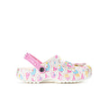 Youth classic clog in multicolor Hello Kitty print with pink heel strap
