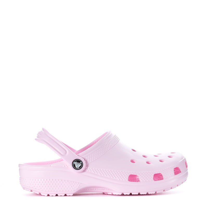 Youth classic clog in light pink with perforations and strap detail