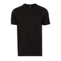 Men's black crew-neck short-sleeve T-shirt, front view