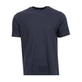 Men's navy crew-neck t-shirt, short sleeves, front view