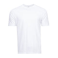 Men's white crew neck short-sleeve T-shirt, front view